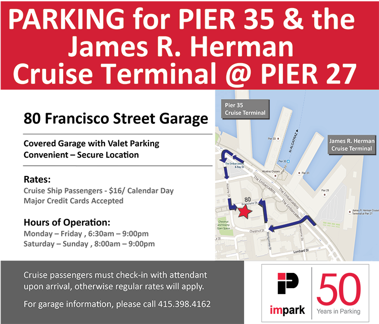 Map & Parking Rates for Long Term Cruise Parking