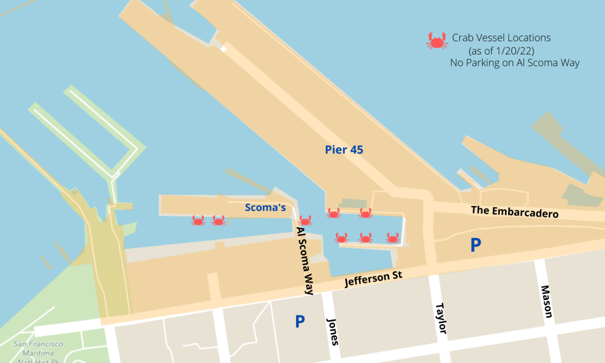 Updated Crab sales location map 1-20-22