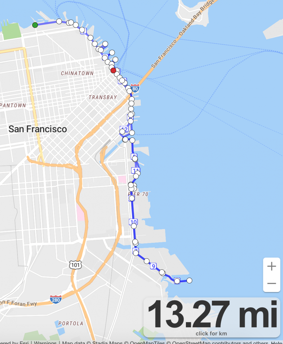 Waterfront Half Marathon Route