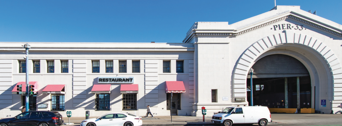 Outside of Pier 33 1/2 retail space