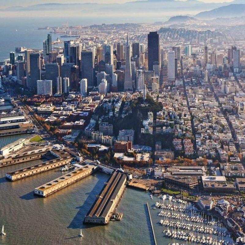 Aerial Photo of San Francisco Embarcadero Historic District