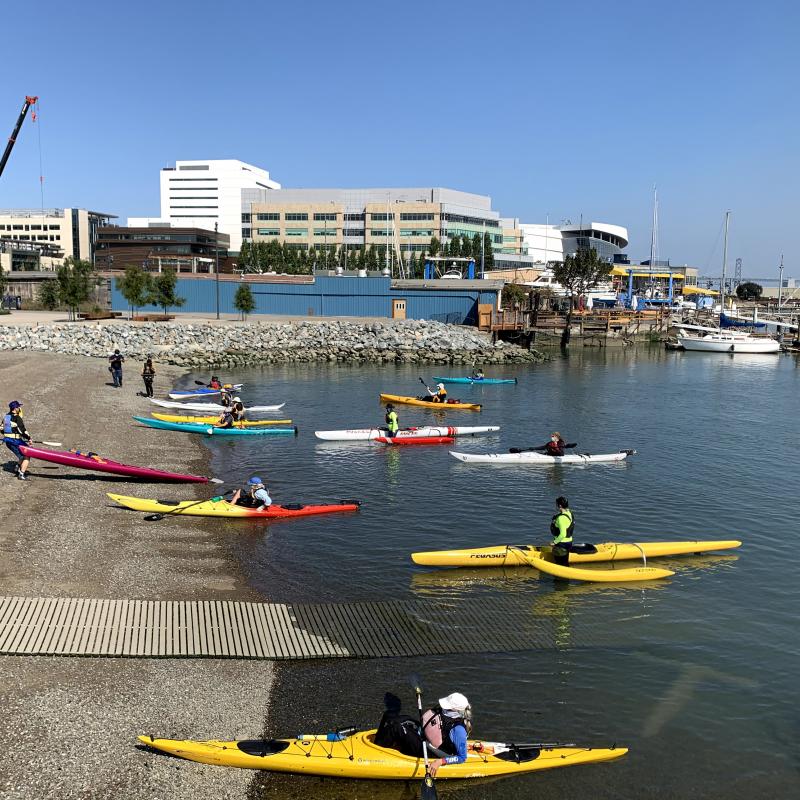 Kayakers at Crane Cove Park