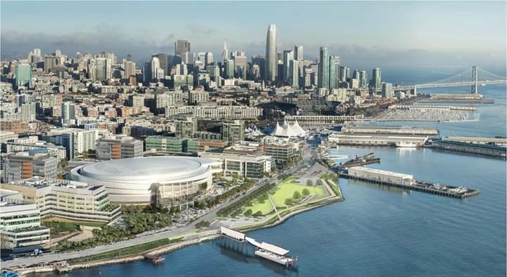 Rendering of Mission Bay Ferry landing near Chase Center