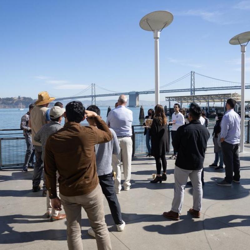 Port staff watch during emergency exercises